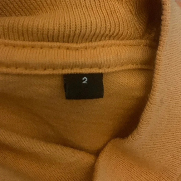 The Kooples Tie Dye Ombré Embroidered Kiss Orange & Ecru Tshirt Sz 2 - Picture 8 of 8